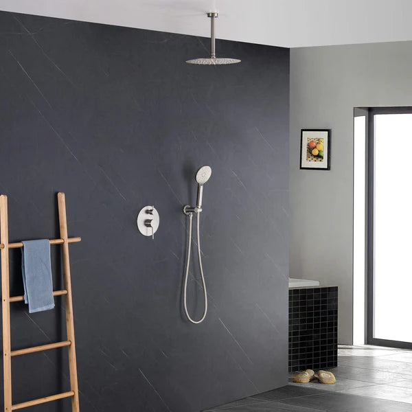 Casa Fixtures - Shower Faucets - Halo Pressure Balanced 2-Function Ceiling Mount Shower System with Rough-in Valve (CSF-4008)