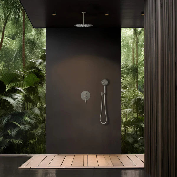 Casa Fixtures - Shower Faucets - Halo Pressure Balanced 2-Function Ceiling Mount Shower System with Rough-in Valve (CSF-4008)