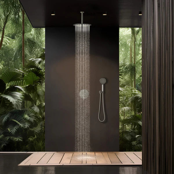 Casa Fixtures - Shower Faucets - Halo Pressure Balanced 2-Function Ceiling Mount Shower System with Rough-in Valve (CSF-4008)