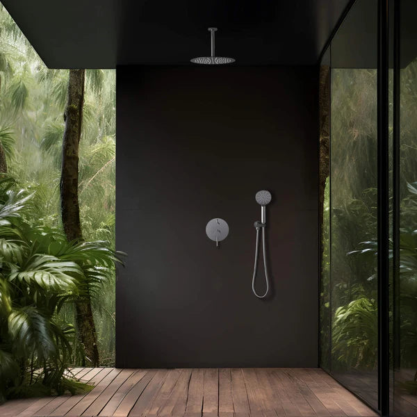 Casa Fixtures - Shower Faucets - Halo Pressure Balanced 2-Function Ceiling Mount Shower System with Rough-in Valve (CSF-4008)