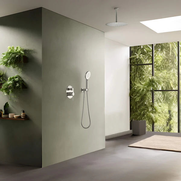 Casa Fixtures - Shower Faucets - Halo Pressure Balanced 2-Function Ceiling Mount Shower System with Rough-in Valve (CSF-4008)