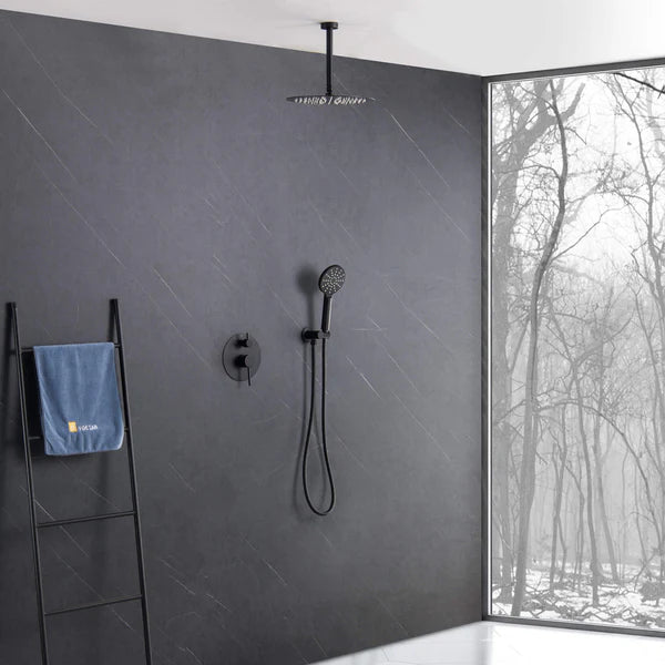 Casa Fixtures - Shower Faucets - Halo Pressure Balanced 2-Function Ceiling Mount Shower System with Rough-in Valve (CSF-4008)