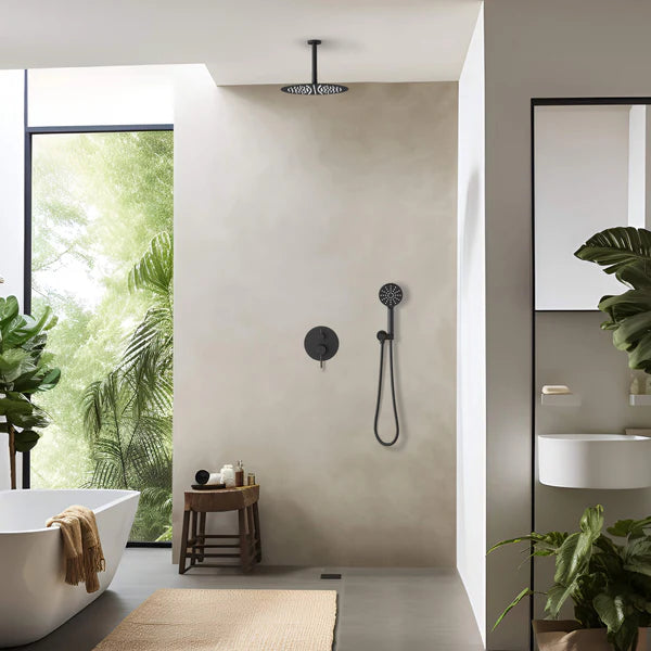 Casa Fixtures - Shower Faucets - Halo Pressure Balanced 2-Function Ceiling Mount Shower System with Rough-in Valve (CSF-4008)