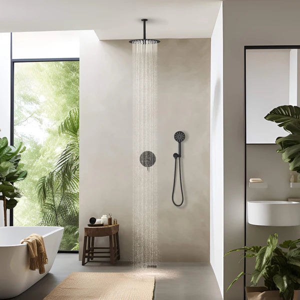 Casa Fixtures - Shower Faucets - Halo Pressure Balanced 2-Function Ceiling Mount Shower System with Rough-in Valve (CSF-4008)