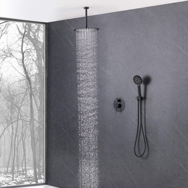 Casa Fixtures - Shower Faucets - Halo Pressure Balanced 2-Function Ceiling Mount Shower System with Rough-in Valve (CSF-4008)