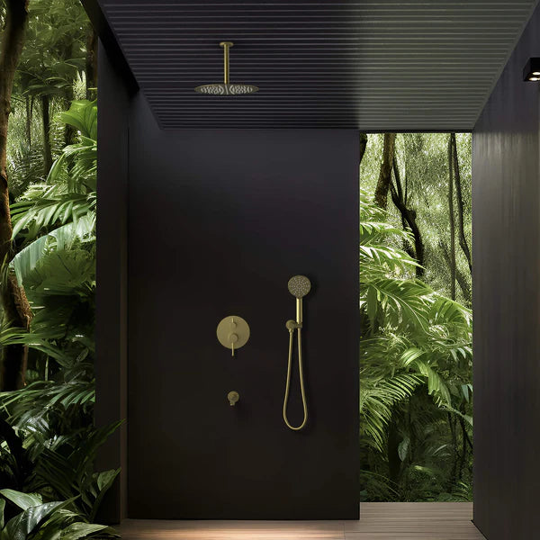 Casa Fixtures - Shower Faucets - Halo Pressure Balanced 3-Function Ceiling Mount Shower System with Rough-in Valve (CSF-4009)