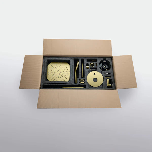 Casa Fixtures - Shower Faucets - Halo Pressure Balanced 3-Function Ceiling Mount Shower System with Rough-in Valve (CSF-4009)