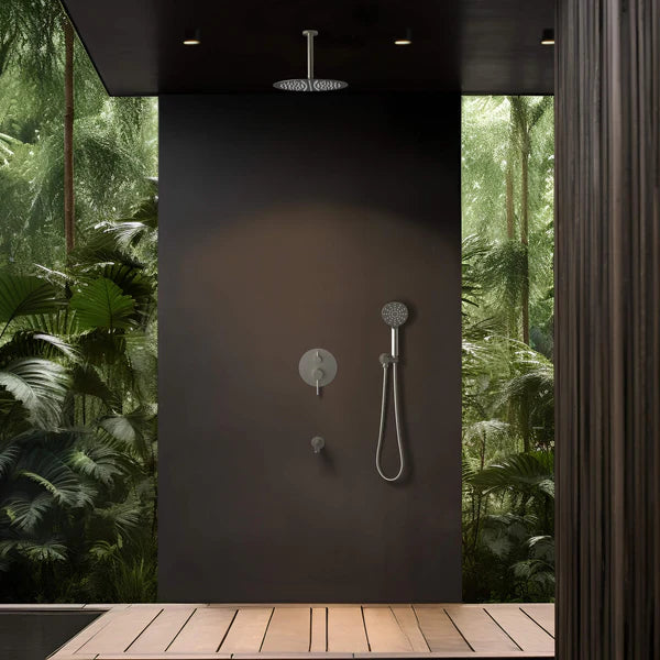 Casa Fixtures - Shower Faucets - Halo Pressure Balanced 3-Function Ceiling Mount Shower System with Rough-in Valve (CSF-4009)