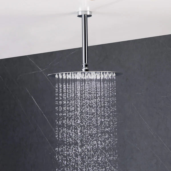 Casa Fixtures - Shower Faucets - Halo Pressure Balanced 3-Function Ceiling Mount Shower System with Rough-in Valve (CSF-4009)