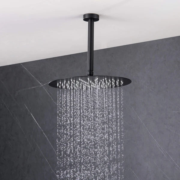 Casa Fixtures - Shower Faucets - Halo Pressure Balanced 3-Function Ceiling Mount Shower System with Rough-in Valve (CSF-4009)