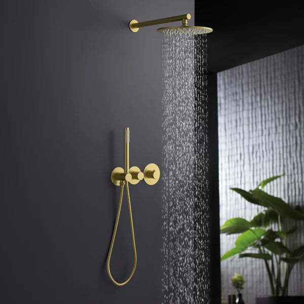 Casa Fixtures - Shower Faucets - Halo 2-Function Thermostatic Wall Mount Shower System with Rough-in Valve (CSF-4010)