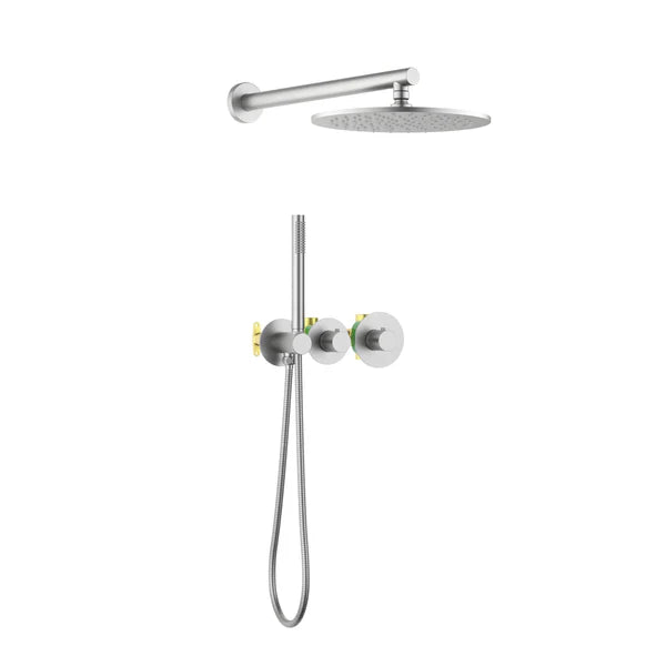 Casa Fixtures - Shower Faucets - Halo 2-Function Thermostatic Wall Mount Shower System with Rough-in Valve (CSF-4010)