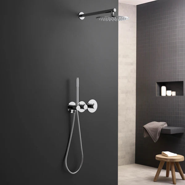 Casa Fixtures - Shower Faucets - Halo 2-Function Thermostatic Wall Mount Shower System with Rough-in Valve (CSF-4010)