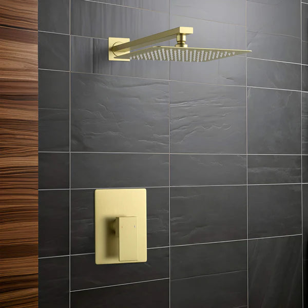 Casa Fixtures - Shower Faucets - Quadra Pressure Balanced Single Function Wall Mount Shower System with Rough-In Valve (CSF-4011)