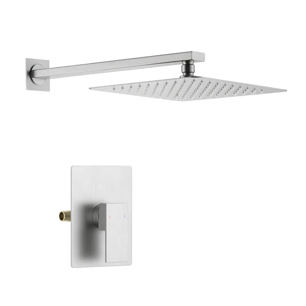 Casa Fixtures - Shower Faucets - Quadra Pressure Balanced Single Function Wall Mount Shower System with Rough-In Valve (CSF-4011)
