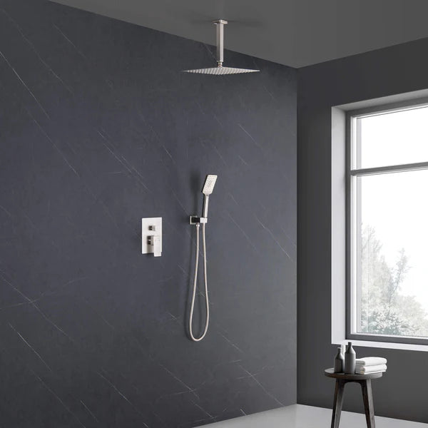 Casa Fixtures - Shower Faucets - Quadra Pressure Balanced 2-Function Ceiling Mount Shower System with Rough-In Valve (CSF-4012)