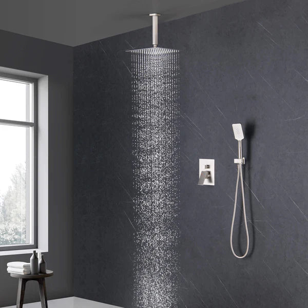 Casa Fixtures - Shower Faucets - Quadra Pressure Balanced 2-Function Ceiling Mount Shower System with Rough-In Valve (CSF-4012)