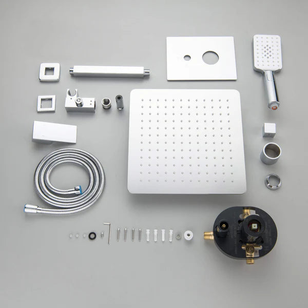 Casa Fixtures - Shower Faucets - Quadra Pressure Balanced 2-Function Ceiling Mount Shower System with Rough-In Valve (CSF-4012)