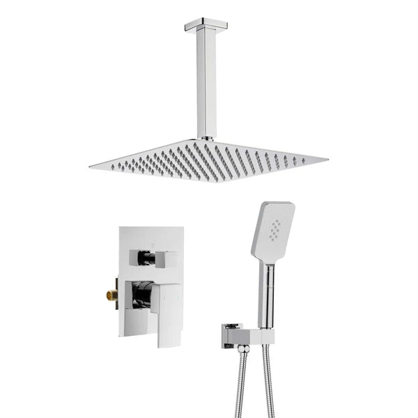 Casa Fixtures - Shower Faucets - Quadra Pressure Balanced 2-Function Ceiling Mount Shower System with Rough-In Valve (CSF-4012)