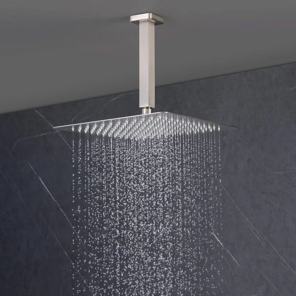 Casa Fixtures - Shower Faucets - Quadra Pressure Balanced 3-Function Ceiling Mount Shower System with Rough-In Valve (CSF-4013)