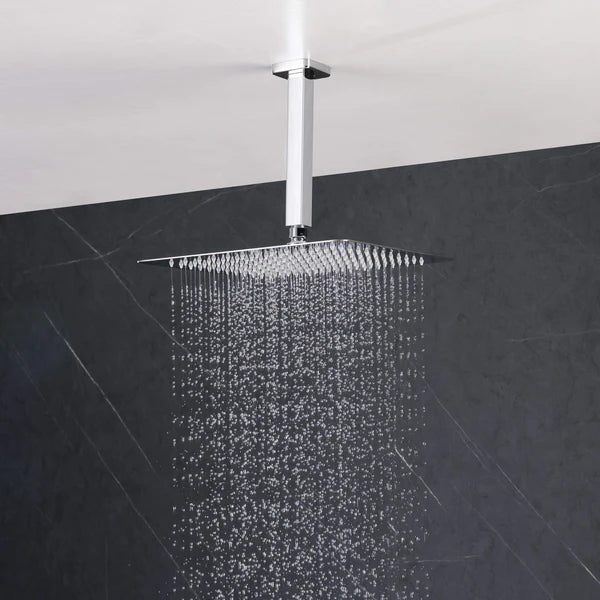 Casa Fixtures - Shower Faucets - Quadra Pressure Balanced 3-Function Ceiling Mount Shower System with Rough-In Valve (CSF-4013)