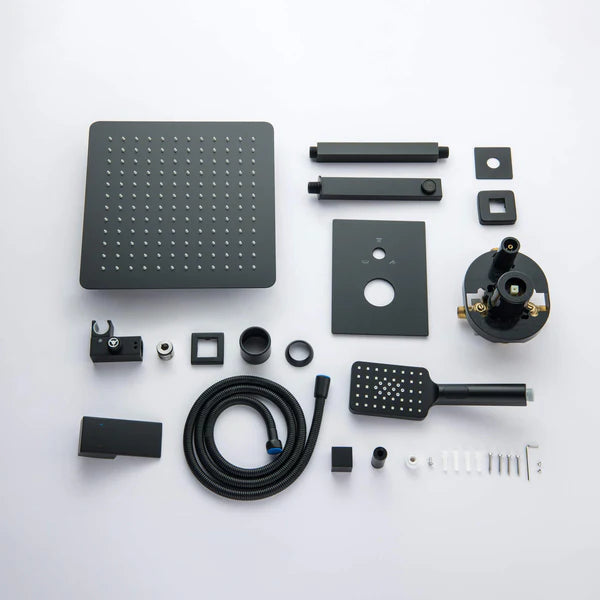 Casa Fixtures - Shower Faucets - Quadra Pressure Balanced 3-Function Ceiling Mount Shower System with Rough-In Valve (CSF-4013)