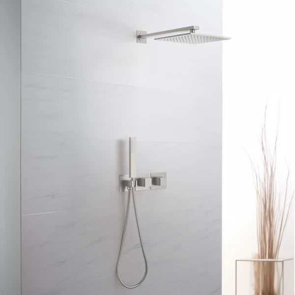 Casa Fixtures - Shower Faucets - Quadra 2-Function Thermostatic Wall Mount Shower System With Rough-in Valve (CSF-4014)
