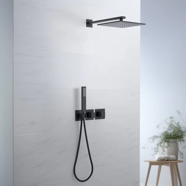 Casa Fixtures - Shower Faucets - Quadra 2-Function Thermostatic Wall Mount Shower System With Rough-in Valve (CSF-4014)