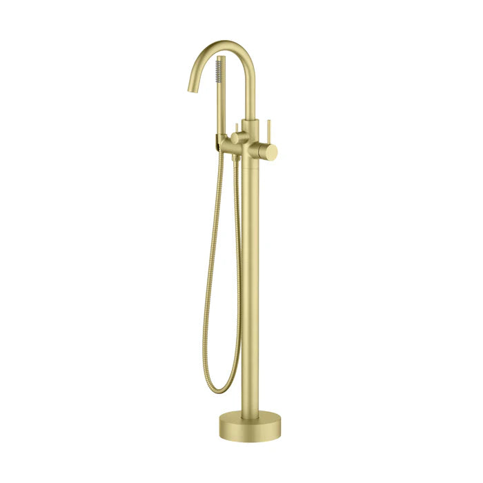 Casa Fixtures - Tub Faucets - Halo Floor Mount Tub Filler With Hand Shower (CTF-3001)