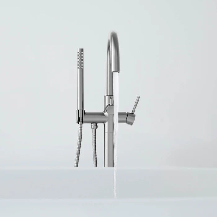 Casa Fixtures - Tub Faucets - Halo Floor Mount Tub Filler With Hand Shower (CTF-3001)