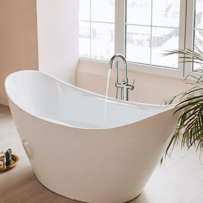 Casa Fixtures - Tub Faucets - Halo Floor Mount Tub Filler With Hand Shower (CTF-3001)