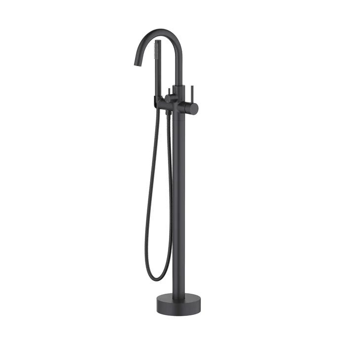 Casa Fixtures - Tub Faucets - Halo Floor Mount Tub Filler With Hand Shower (CTF-3001)