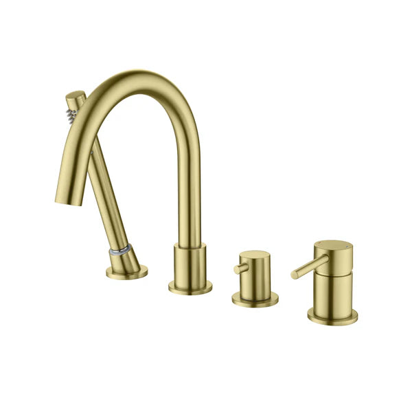 Casa Fixtures - Tub Faucets - Halo Deck Mounted Roman Bathtub Faucet with Hand Shower (CTF-3101)