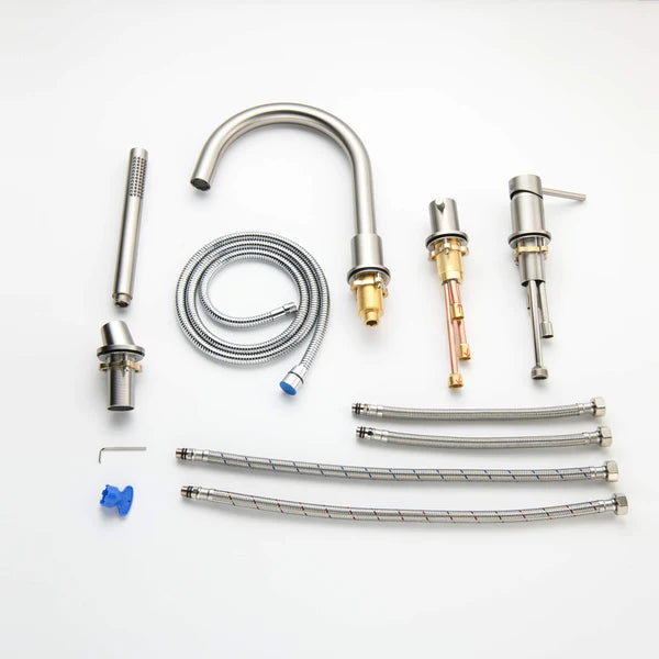 Casa Fixtures - Tub Faucets - Halo Deck Mounted Roman Bathtub Faucet with Hand Shower (CTF-3101)