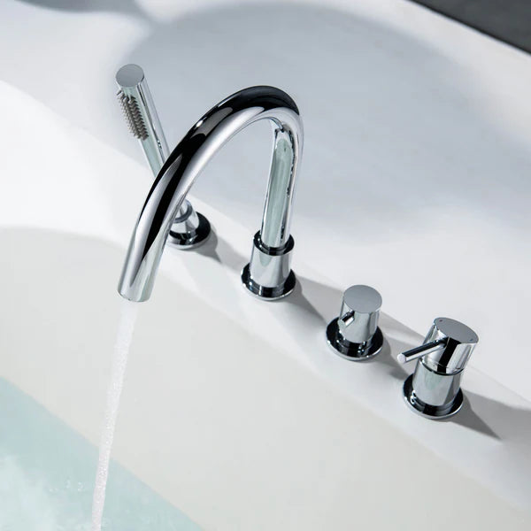 Casa Fixtures - Tub Faucets - Halo Deck Mounted Roman Bathtub Faucet with Hand Shower (CTF-3101)