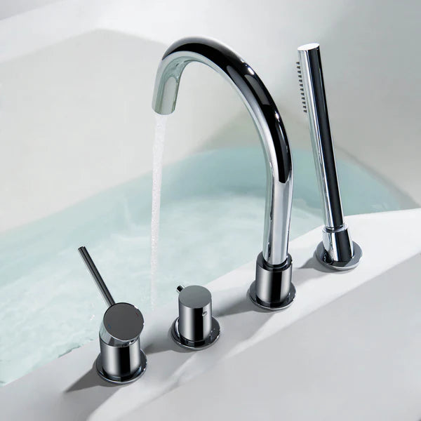 Casa Fixtures - Tub Faucets - Halo Deck Mounted Roman Bathtub Faucet with Hand Shower (CTF-3101)