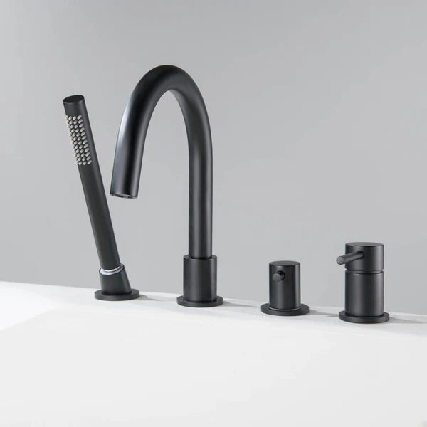 Casa Fixtures - Tub Faucets - Halo Deck Mounted Roman Bathtub Faucet with Hand Shower (CTF-3101)