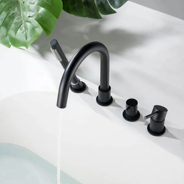 Casa Fixtures - Tub Faucets - Halo Deck Mounted Roman Bathtub Faucet with Hand Shower (CTF-3101)