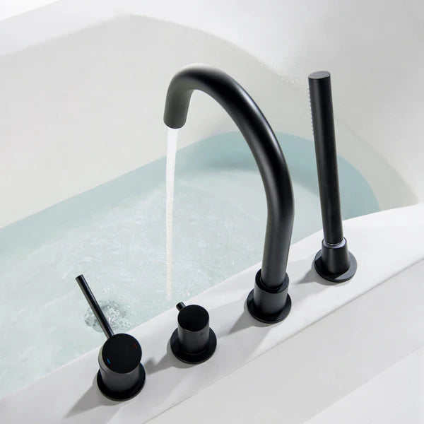 Casa Fixtures - Tub Faucets - Halo Deck Mounted Roman Bathtub Faucet with Hand Shower (CTF-3101)