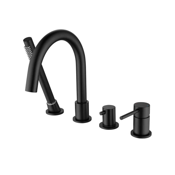 Casa Fixtures - Tub Faucets - Halo Deck Mounted Roman Bathtub Faucet with Hand Shower (CTF-3101)
