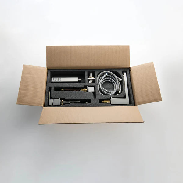 Casa Fixtures - Tub Faucets - Quadra Deck Mounted Roman Bathtub Faucet with Hand Shower (CTF-3102)