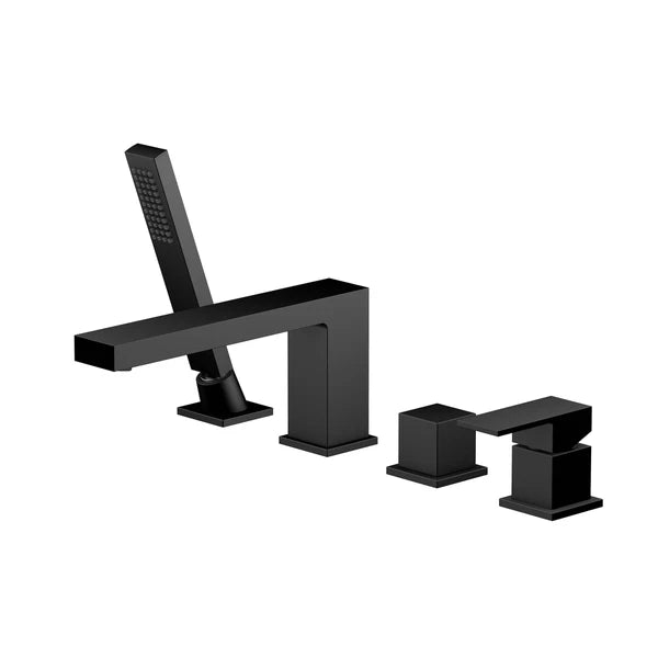 Casa Fixtures - Tub Faucets - Quadra Deck Mounted Roman Bathtub Faucet with Hand Shower (CTF-3102)