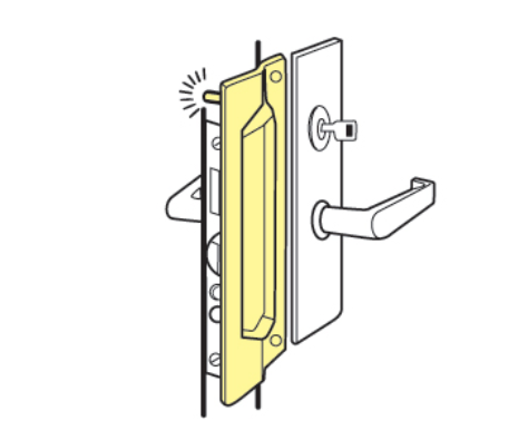 Cal-Royal GJLPG2 Latch Guard Protector - 3" x 11 1/2" Brushed Stainless