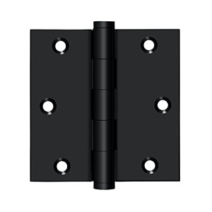 Deltana - Solid Brass Hinges - 3-1/2" x 3-1/2" Door Hinge Square Corner (Pairs)