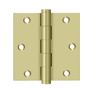 Deltana - Solid Brass Hinges - 3-1/2" x 3-1/2" Door Hinge Square Corner (Pairs)