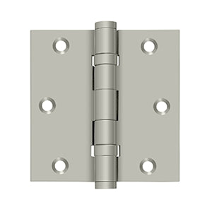 Deltana - Solid Brass Hinges - 3-1/2" x 3-1/2" Ball Bearing Door Hinge Square Corner (Pairs)