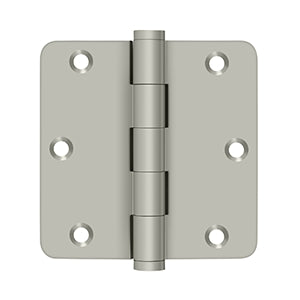 Deltana - Solid Brass Hinges - 3-1/2" x 3-1/2" Door Hinge 1/4" Radius Corner (Pairs)