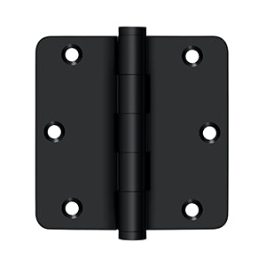 Deltana - Solid Brass Hinges - 3-1/2" x 3-1/2" Residential Door Hinge 1/4" Radius Corner (Pairs)