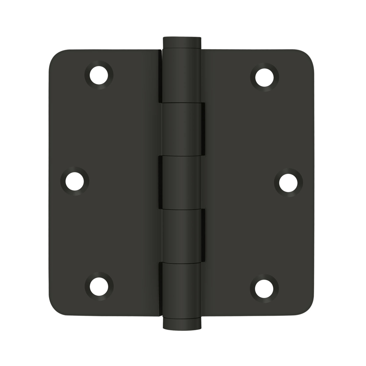 Deltana - Solid Brass Hinges - 3-1/2" x 3-1/2" Door Hinge 1/4" Radius Corner (Pairs)