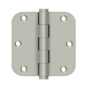 Deltana - Solid Brass Hinges - 3-1/2" x 3-1/2" Door Hinge 5/8" Radius Corner (Pairs)